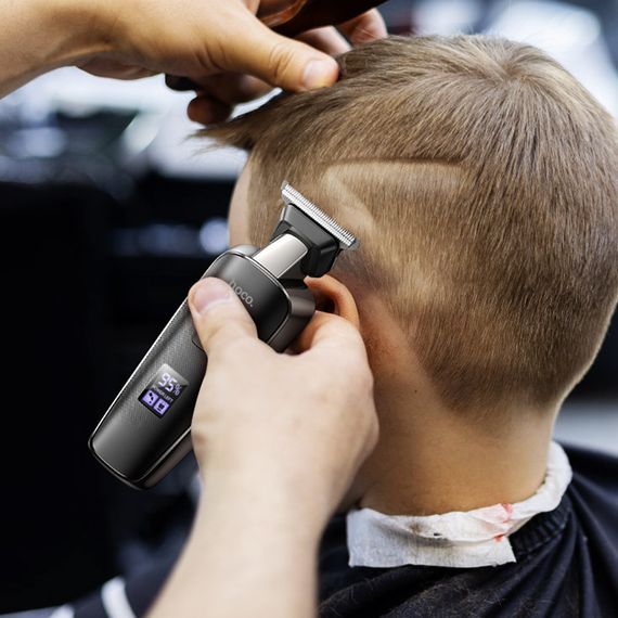 Машинка для стрижки HOCO HP23 Diamond engraving electric hair clipper Black | Зображення 5