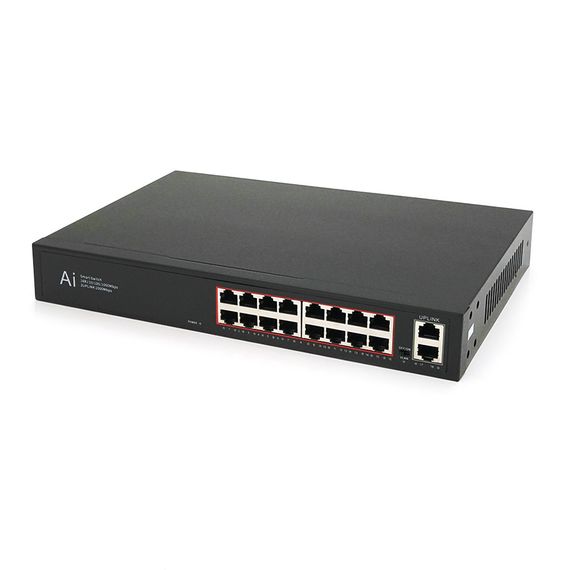 Коммутатор Merlion MG1018 18 портов Ethernet 10/100/1000 Мбит/с. металл AC220V