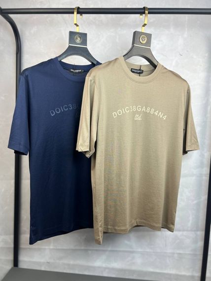 Футболка Dolce Gabbana бежева з логотипом f687 | Зображення 5