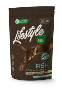 Корм Nature's Protection Lifestyle Grain Free White Fish Adult Cat сухий з білою рибою для дорослих котів 0.4 кг
