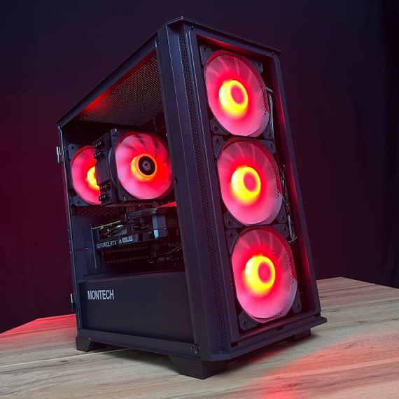 Збірка на замовлення: ігровий ПК Montech Air 100 ARGB Black Tower / AMD Ryzen 5 7500F (6 (12) ядер по 3,7 - 5,0 ГГц) / 32 ГБ DDR5 / 1000 ГБ SSD M.2 / nVidia GeForce RTX 5060, 8 ГБ GDDR7, 128-bit / 650W | Зображення 3