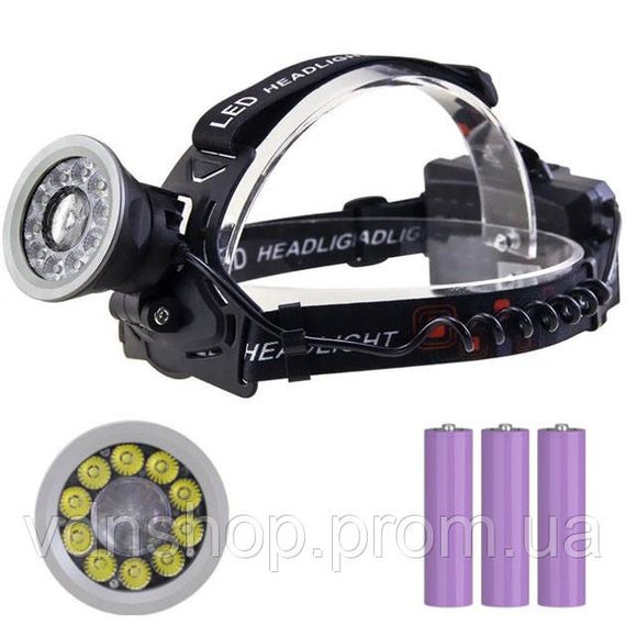 Налобный прожектор, Мощный тактический фонарь светодиодный, Фонарик на голову с зарядкой AX-98 | Зображення 1