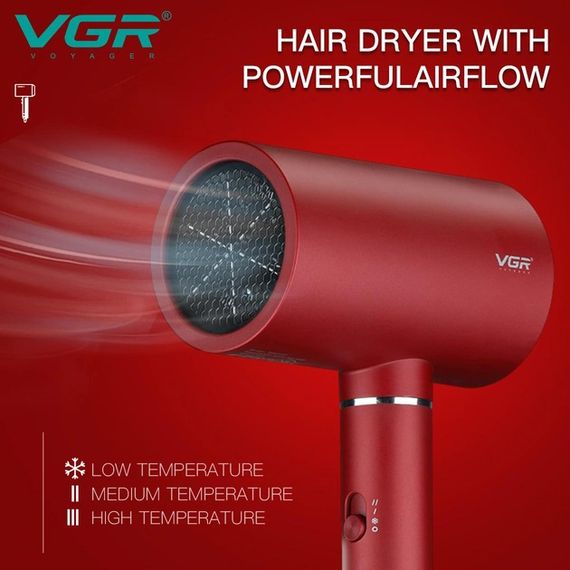 Легкий професійний фен VGR V-431 Дорожній фен для волосся Жіночий фен KY-981 для волосся | Зображення 2