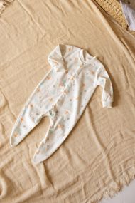 Чоловічок на кнопках інтерлок принт Пташки р 74