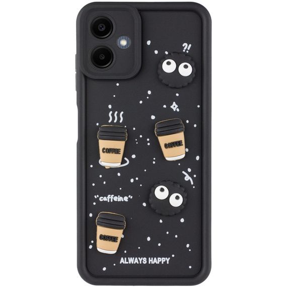 Чехол TPU Toys Case для Samsung Galaxy A06 Black / Always Happy | Зображення 1