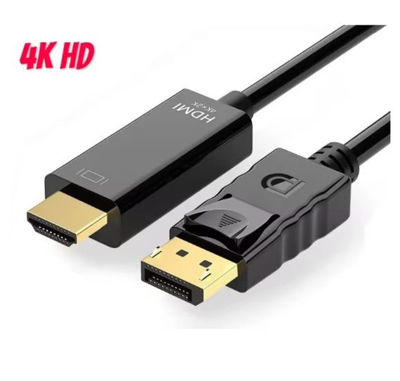 Адаптер-кабель для комп’ютера та монітора DP to HDMI Cable 1.8 м (4K HD)