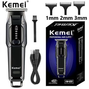 Машинка для стрижки волосся Kemei KM-659 бездротова з титановими лезами XPRO (40957-KM-659_370)