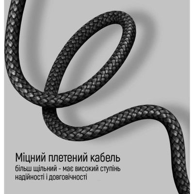 Дата кабель USB-C to USB-C 2.0m PD Fast Charging 65W 3A grey ColorWay (CW-CBPDCC039-GR) | Зображення 5