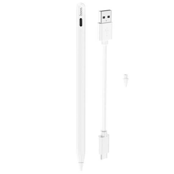 Стилус Hoco GM112 Intelligent anti-lost active capacitive pen with digital display for iP White | Зображення 3