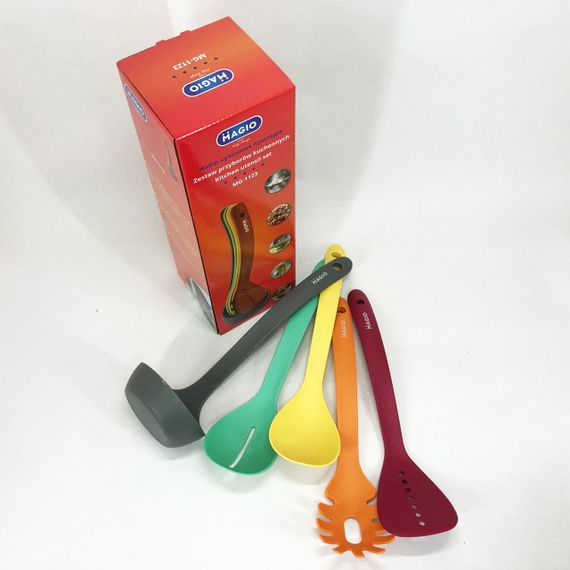 Набір кухонних речей Magio MG-1123 5 предметів, Силіконовий кухонний набір кухарів | Зображення 5