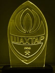 Акриловий світильник-нічник ФК Шахтар жовтий tty-n000141