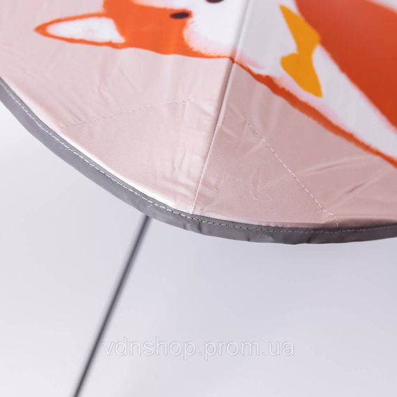 Парасолька дитяча механічна елегантна з принтом міцна надійна з поліестеру діаметр 90 см Бежевий HP-23-13BE | Зображення 3