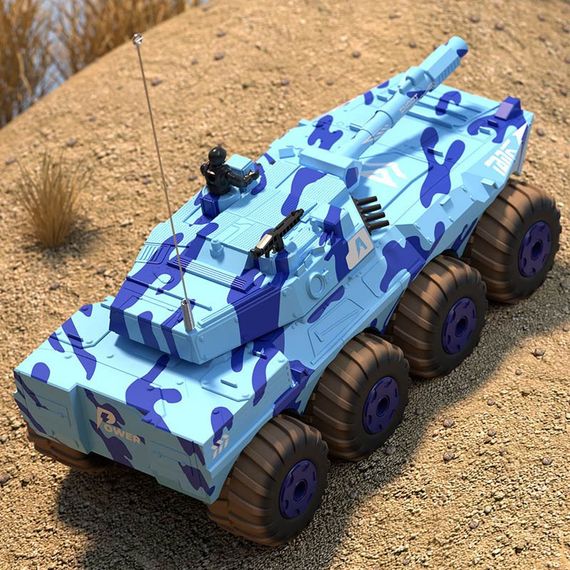 Бронетранспортер-амфібія на радіокеруванні SCHE Y1802 Blue — міць та прохідність на суші й воді | Зображення 1
