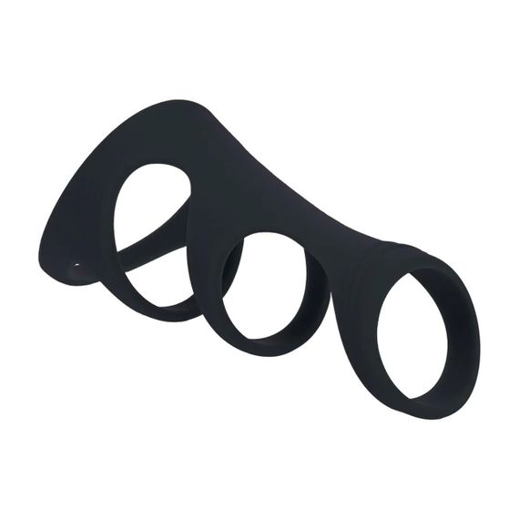 Потрійне ерекційне кільце LEVELZ Triple Ring, силіконове Sex Aura | Зображення 3