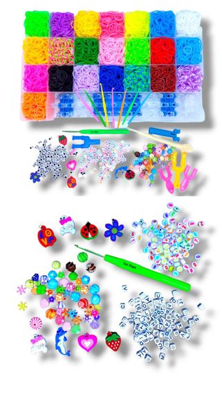 Набір гумок для плетіння браслетів Rainbow Loom, кейс 9000 шт | Зображення 4