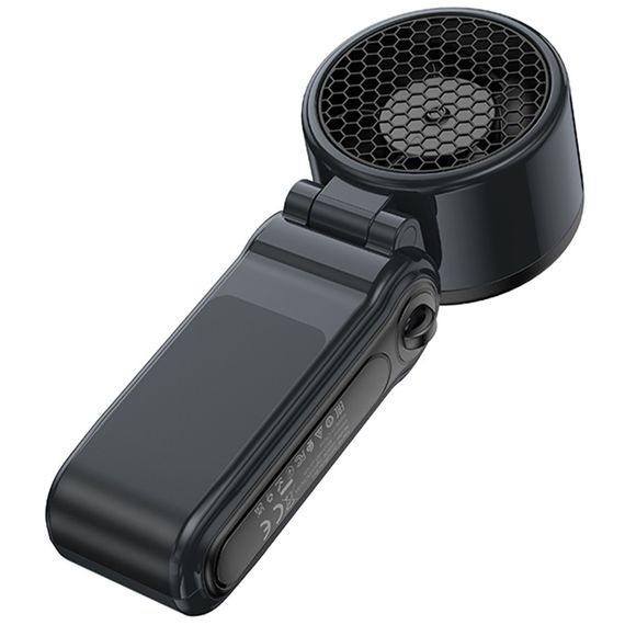 Портативний вентилятор Hoco HX604 handheld folding fan 3000 mAh Navy Blue | Зображення 1