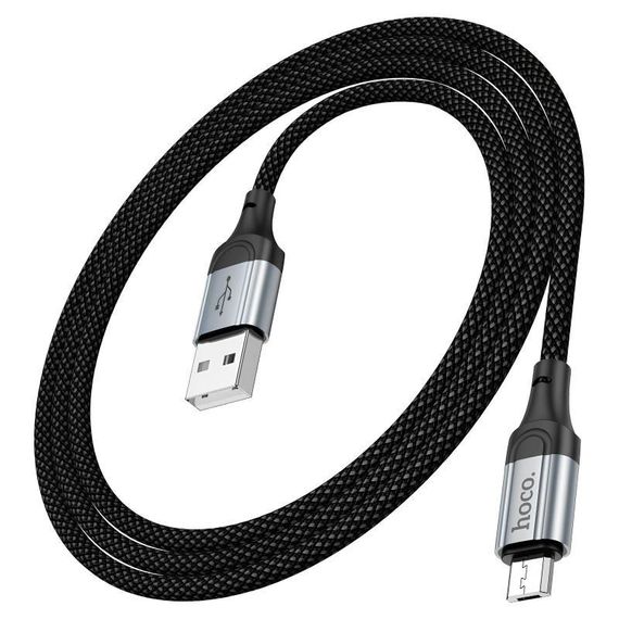 Дата кабель Hoco X102 Fresh USB to MicroUSB (1m) Black | Зображення 4