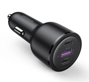 Автомобильное зарядное устройство Ugreen CD239 2xUSB Type-C PD + USB-A Car Charger 69W Max Черный
