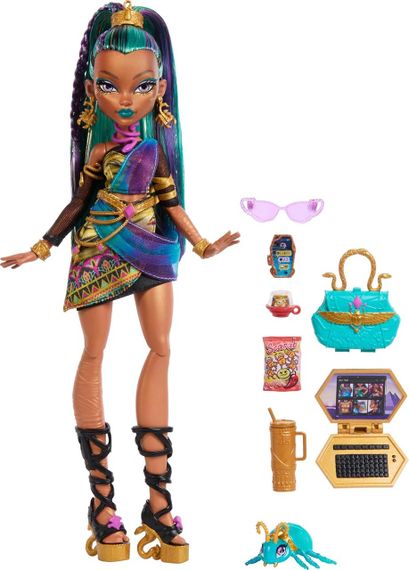 Лялька Монстр Хай Монстро-класика Нефера де Ніл з аксесуарами Оригінал Mattel Monster High Nefera De Nile | Зображення 1