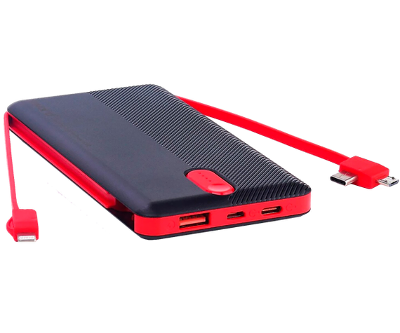 Повербанк Power Bank Sword SW-20PO3 20000 mAh Micro USB / Lightning / Type-C чорно-червоний (24409-SW20PO3_1091) | Зображення 5