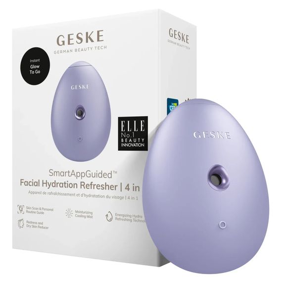 Электронный освежитель для увлажнения лица GESKE Facial Hydration Refresher 4в1 gray, Фиолетовый