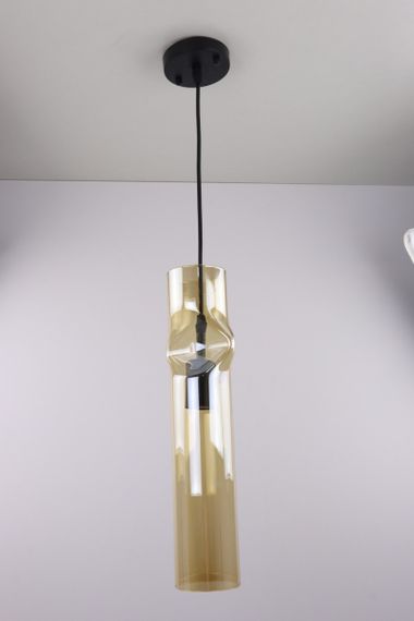 Люстра підвісна LOFT на 1 лампочку 25036 Чорний 50-90х8х11 см.