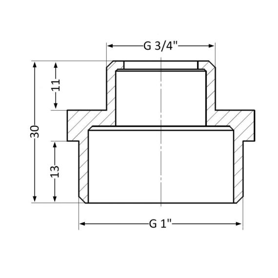 Ниппель Thermo Alliance Standart 1"х3/4" НР SD4082520 | Зображення 1