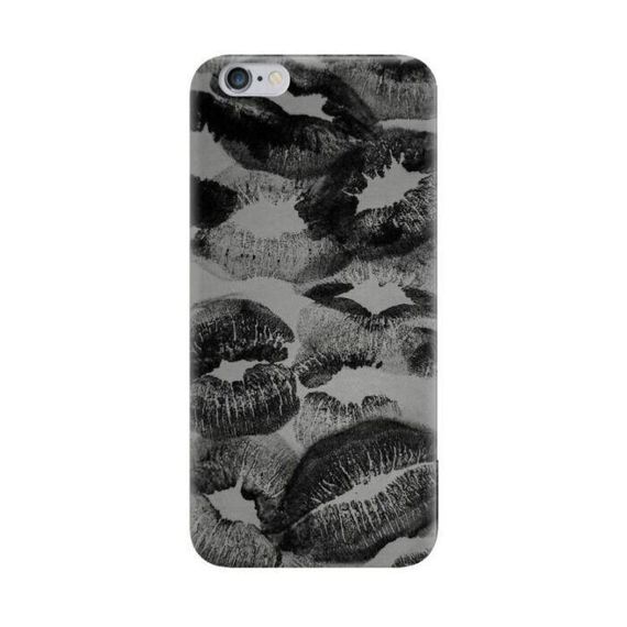 Чохол з унікальним дизайном для iPhone 6,iPhone 6s З принтом «Чорно-сірі поцілунки»