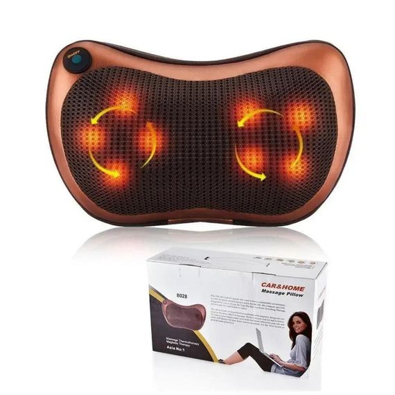 Автомобильная массажёр-подушка для шеи XPRO Massage pillow CHM-8028 роликовый коричневый (MER-13123_329) | Зображення 3