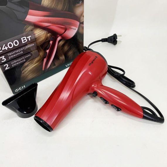 Фен Vilgrand VHD-2430 Колір: червоний | Зображення 5