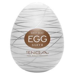Мастурбатор-яйцо Tenga Egg Silky II с рельефом в виде паутины Sex Aura