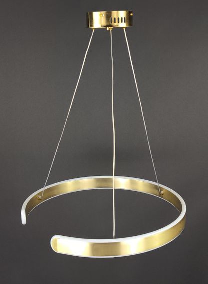 Люстра світлодіодна підвісна LED світильник для квартири на стелю лед 27871 Латунь 25-160х50х50 см. | Зображення 1