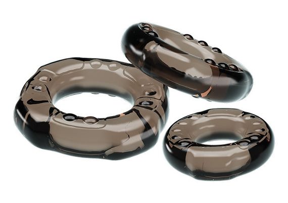 Набір із 3-х ерекційних кілець COCK THREE RINGS, BI-210263 Sex Aura | Зображення 4