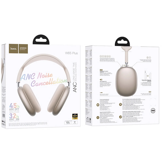 Накладні бездротові навушники Hoco W65 Plus Happy ANC (Star Color) | Зображення 3