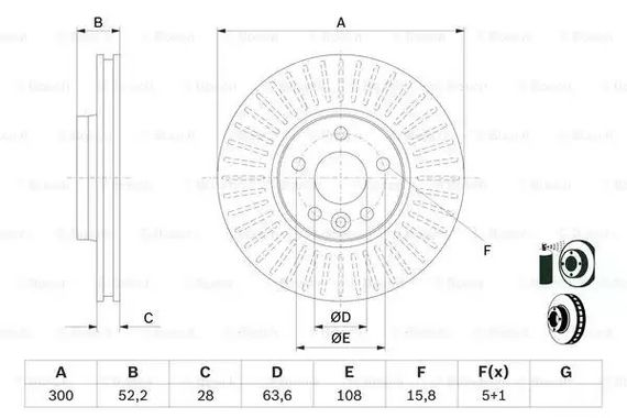 Диск гальмівний LAND ROVER, FORD S-MAX, BOSCH (0986479974) | Зображення 4
