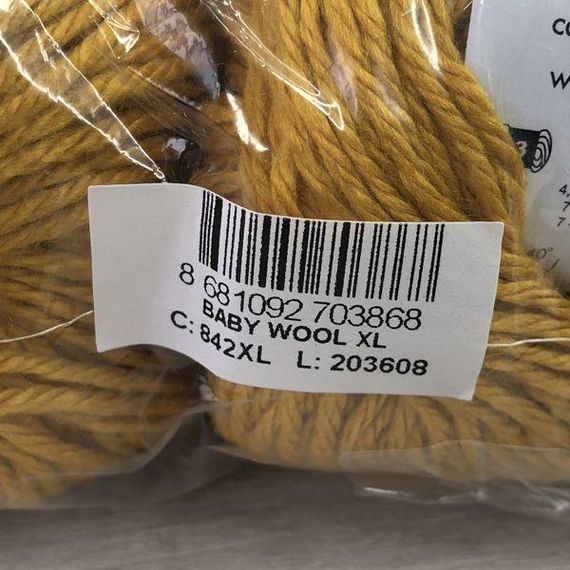 Пряжа Gazzal – Baby Wool XL колір 842 Гірчичний | Зображення 2