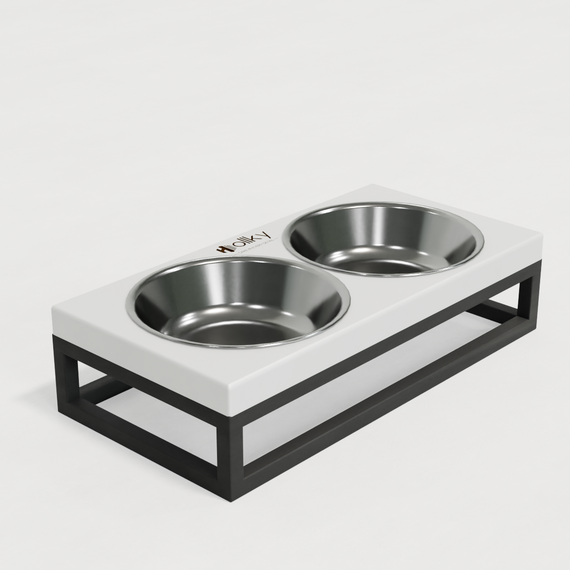 Миски на подставке для маленьких собак и котов Hollky Base XS (2 × 0,25 л) BXS-28145-GRWH | Зображення 3