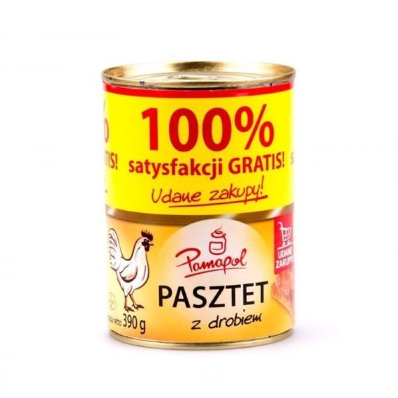 Паштет куриный Pamapol, 390 г (Польша)