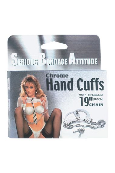 Наручники CHROME HANDCUFFS METAL HANDCUFFS W. KEY, Сріблястий | Зображення 1