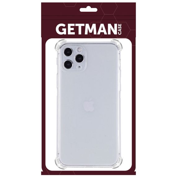 TPU чохол GETMAN Ease logo посилені кути для Apple iPhone 13 Pro Max (6.7") Безбарвний (прозорий) | Зображення 1