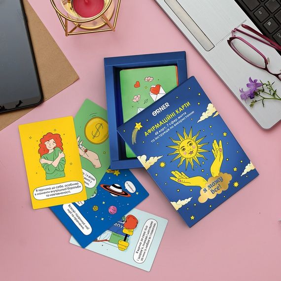 Картки з афірмаціями "Я можу все!" orner-2309, 48 карт, 7 сфер життя та інструкція з використання | Зображення 4