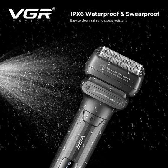 Электрическая бритва со встроенным аккумулятором VGR V-368, Электробритва для профессионального бритья OE-81 | Зображення 2
