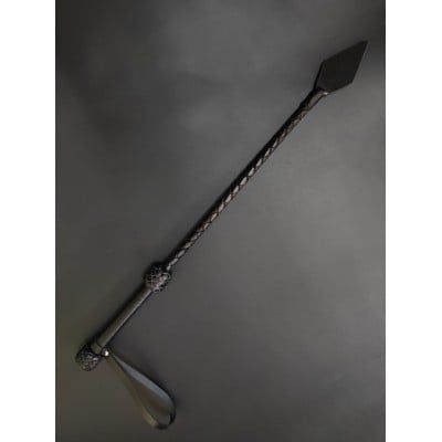 Стек із загостреним язичком БДСМ Candy Hero шкіра, довгий, чорний