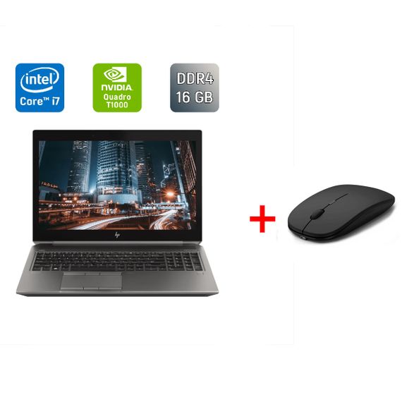 Ноутбук HP zBook 15 G6 / 15.6" (1920x1080) IPS / Intel Core i7-9750H (6 (12) ядер по 2.6 - 4.5 GHz) / 16 GB DDR4 / 240 GB SSD / nVidia Quadro T1000, 4 GB GDDR5, 128-bit / Fingerprint / WebCam / HDMI б/у
