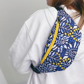 Сумка на пояс бананка Bumbag Калина, стилизация 27x16 см (BB_22S011_ZHL)