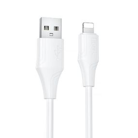 Дата кабель Hoco X124 Bien silicone USB to Lightning 2.4A (1m) White