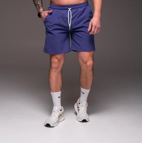 Мужские шорты из плащевки внутри с сеткой RA2031  цвет фиолетовый, размер L