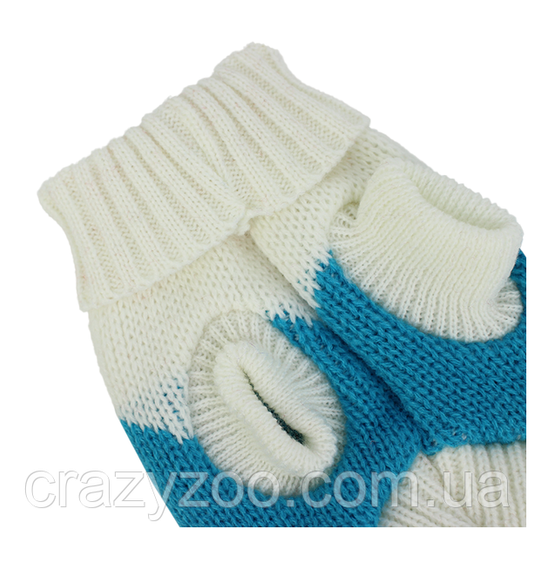Светр для собак та котів EcoToys Heart M біло-блакитний A: 25 см B: 32 см C: 20 см 6897 | Зображення 3