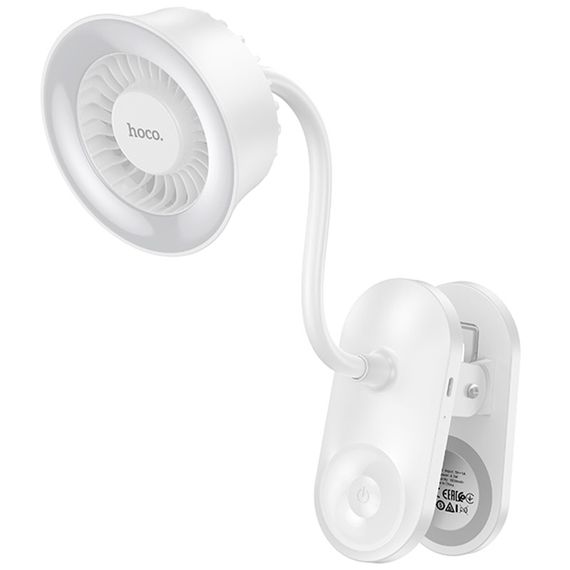 Портативний вентилятор Hoco HX610 handheld folding fan 1800 mAh White | Зображення 3
