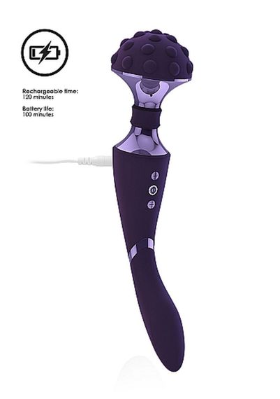 Вібростимулятор Shiatsu Bendable Massager Wand - Purple Sex Aura | Зображення 3